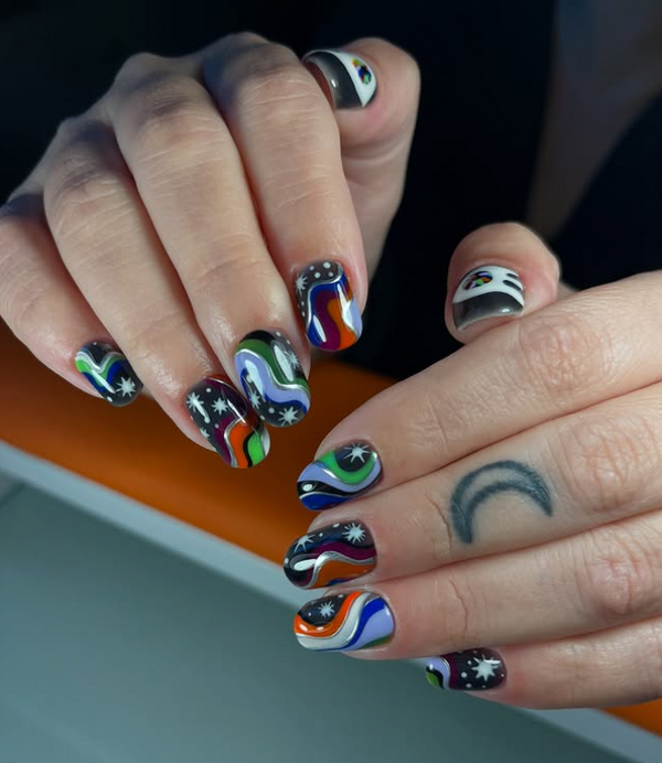 A cute set of manicured nails