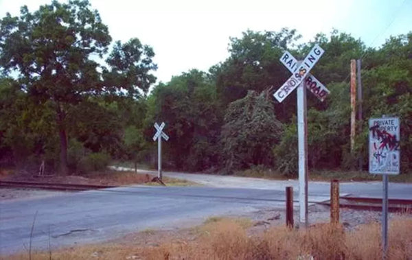 A photo of San Antonio's haunted ghost tracks