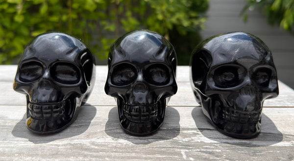Black Obsidian Skull