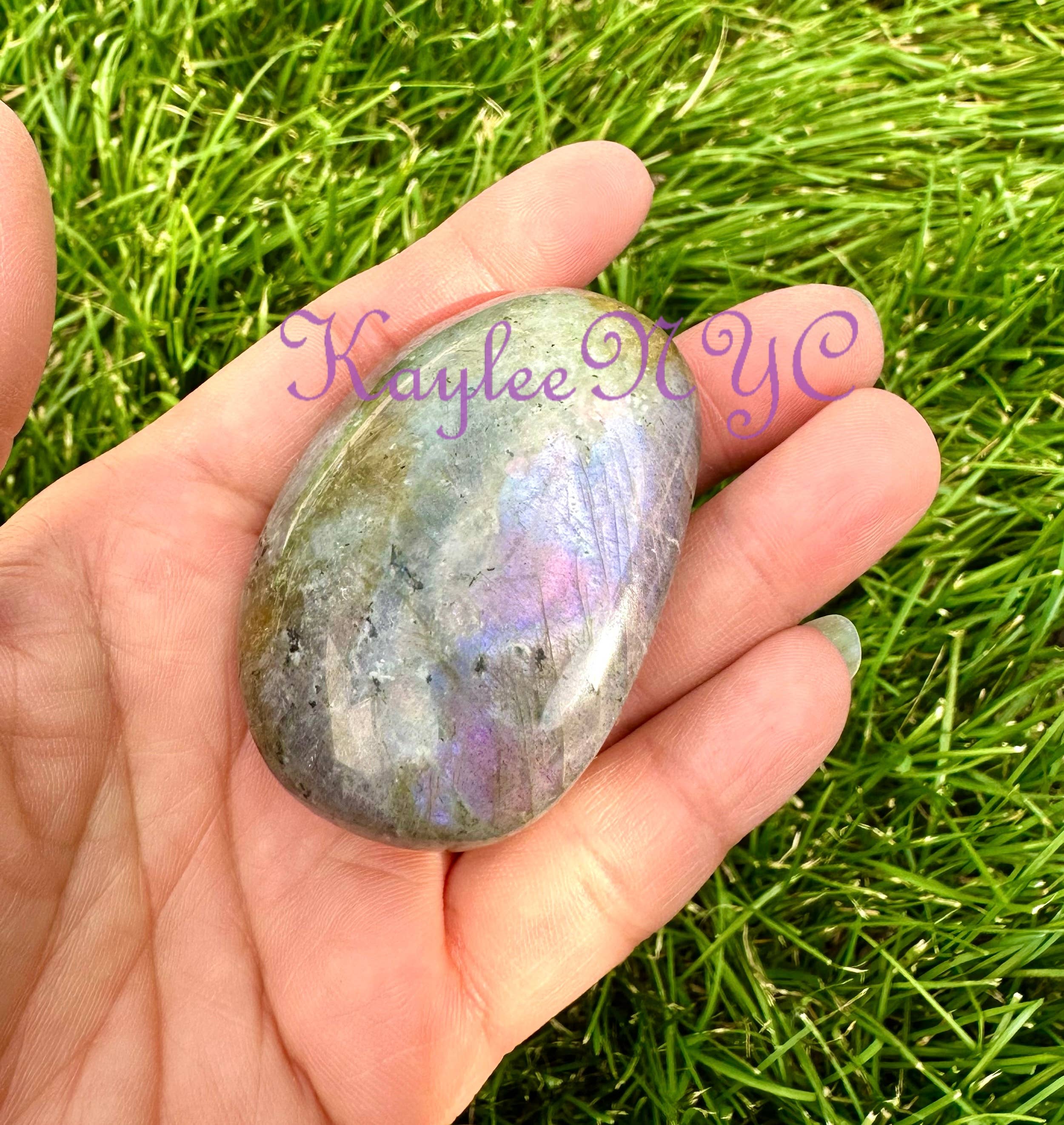 Sunset Labradorite Palm Stone