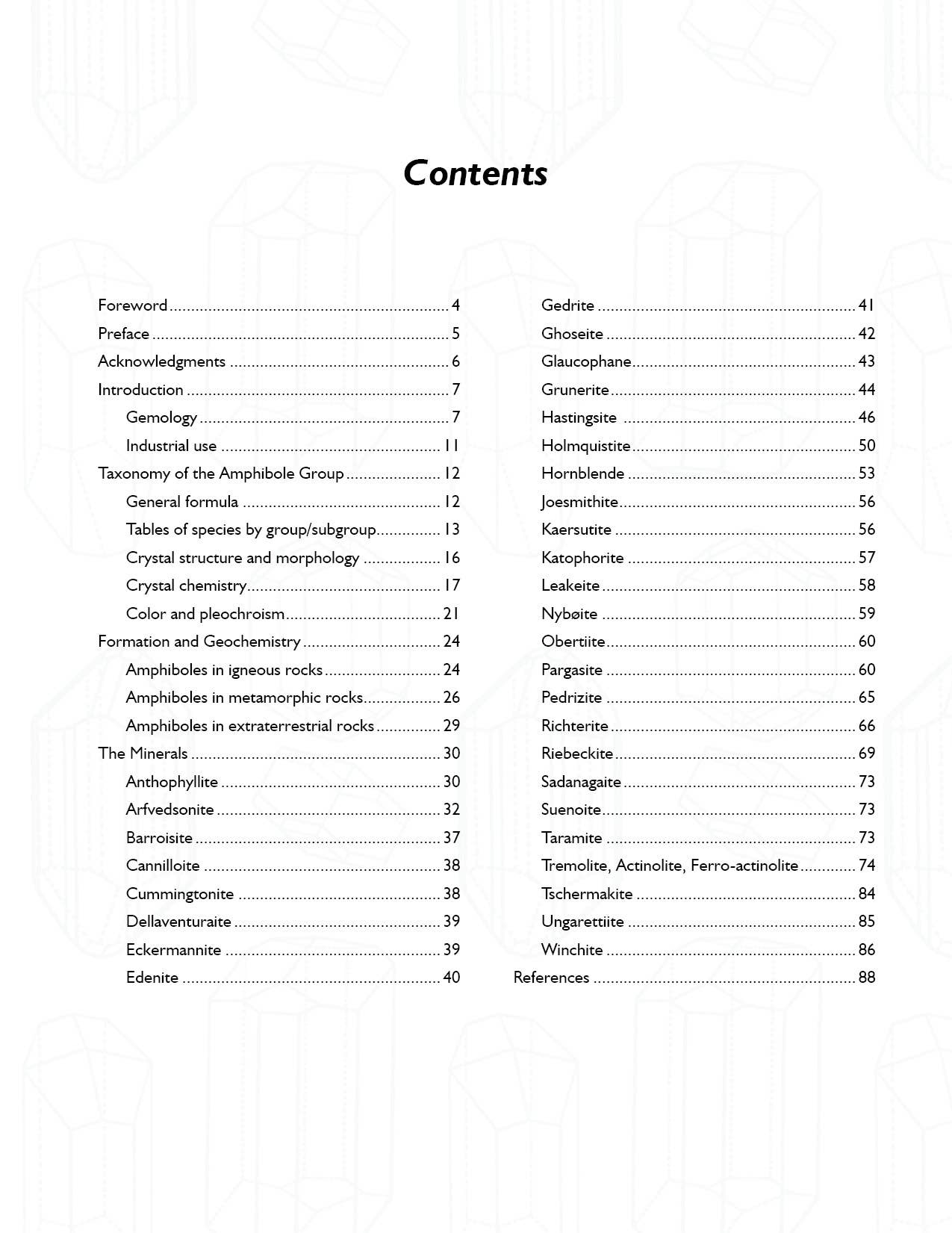 Collectors' Guide to the Amphibole Group