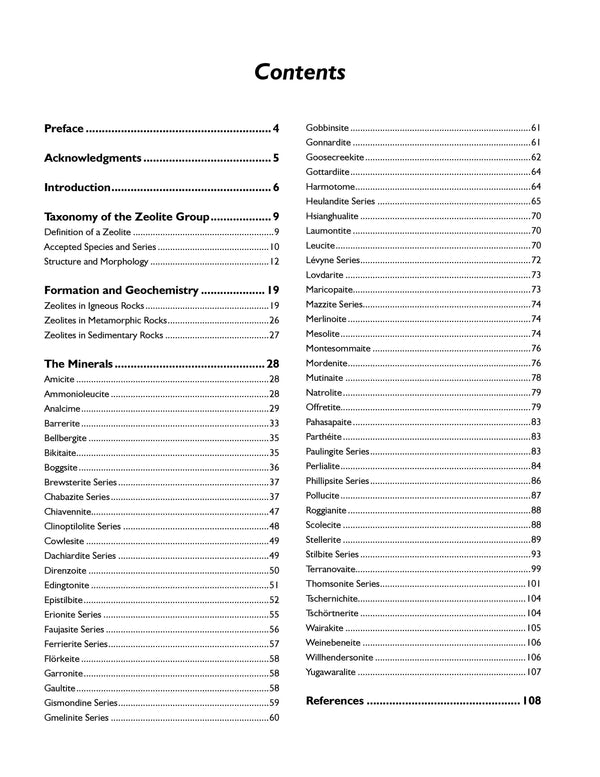 Collector's Guide to the Zeolite Group