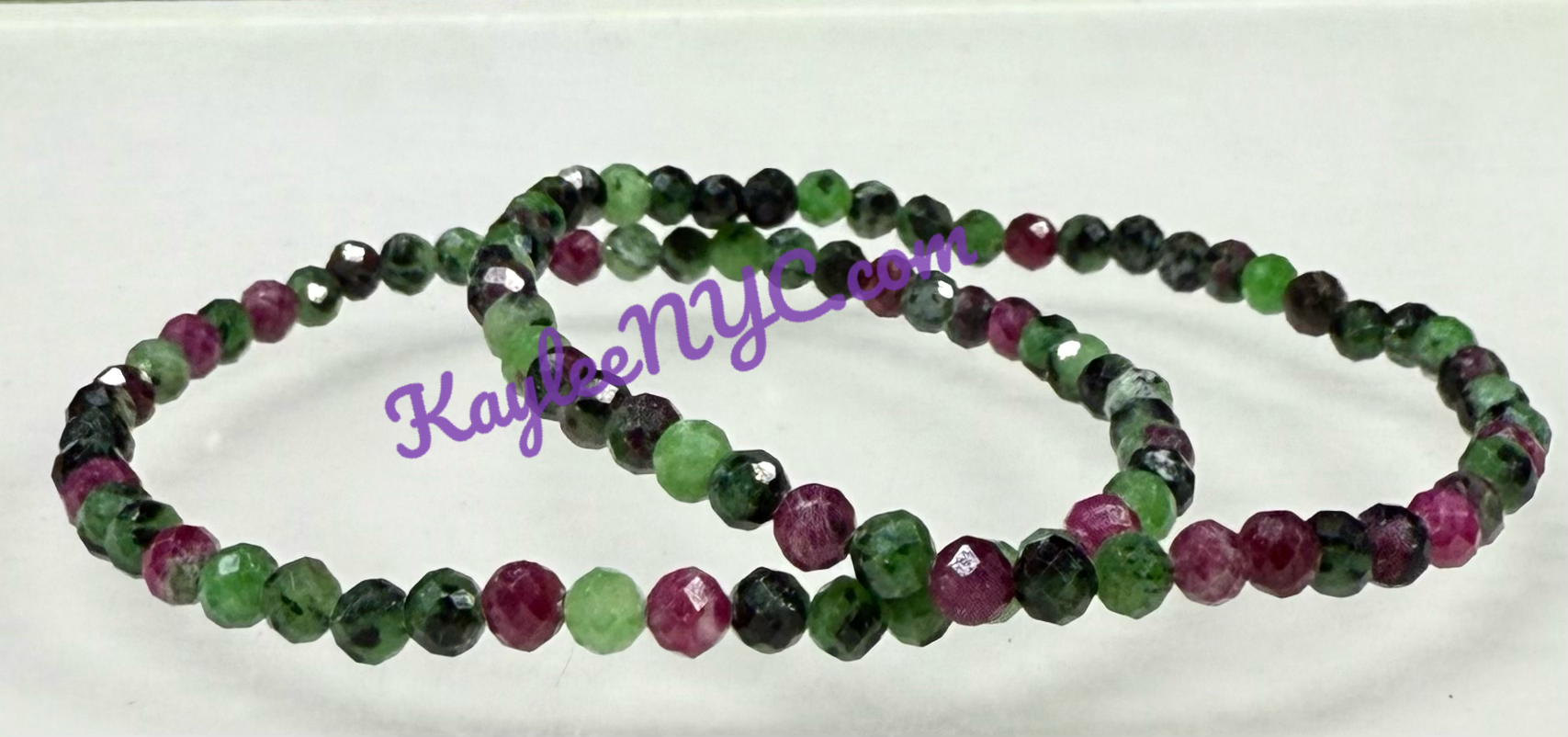 Faceted Ruby Zoisite Bracelet