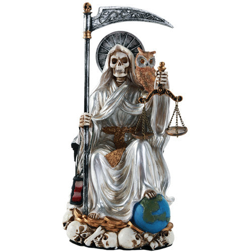 Santa Muerte White Justice Statue