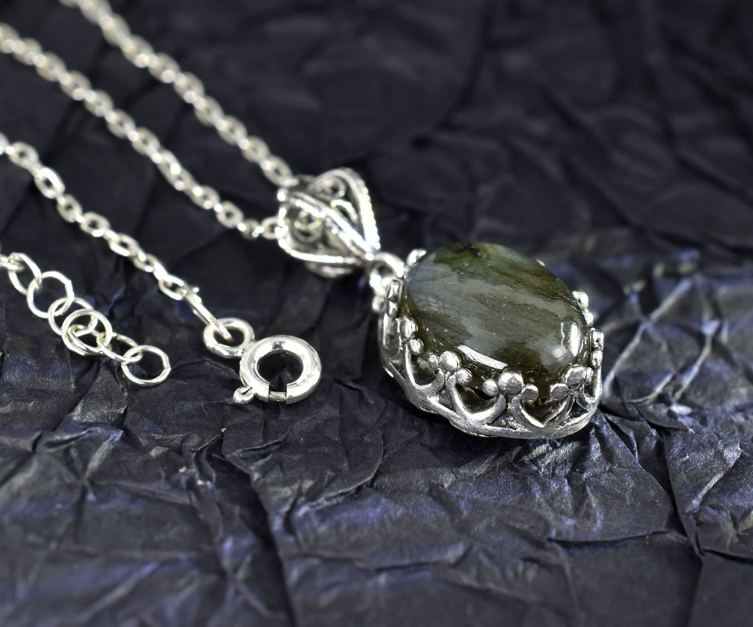 Labradorite & Sterling Silver Necklace
