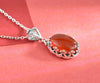 Carnelian & Sterling Silver Crown Necklace
