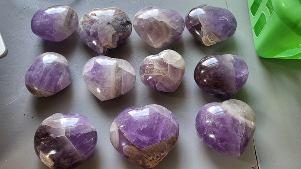 Chevron Amethyst Heart