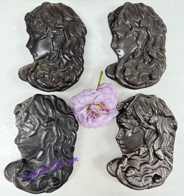 Silver Sheen Obsidian Medusa