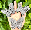 Silver Sheen Obsidian Butterfly Carvings