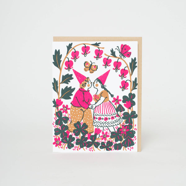 Kisssing Gnomes Card