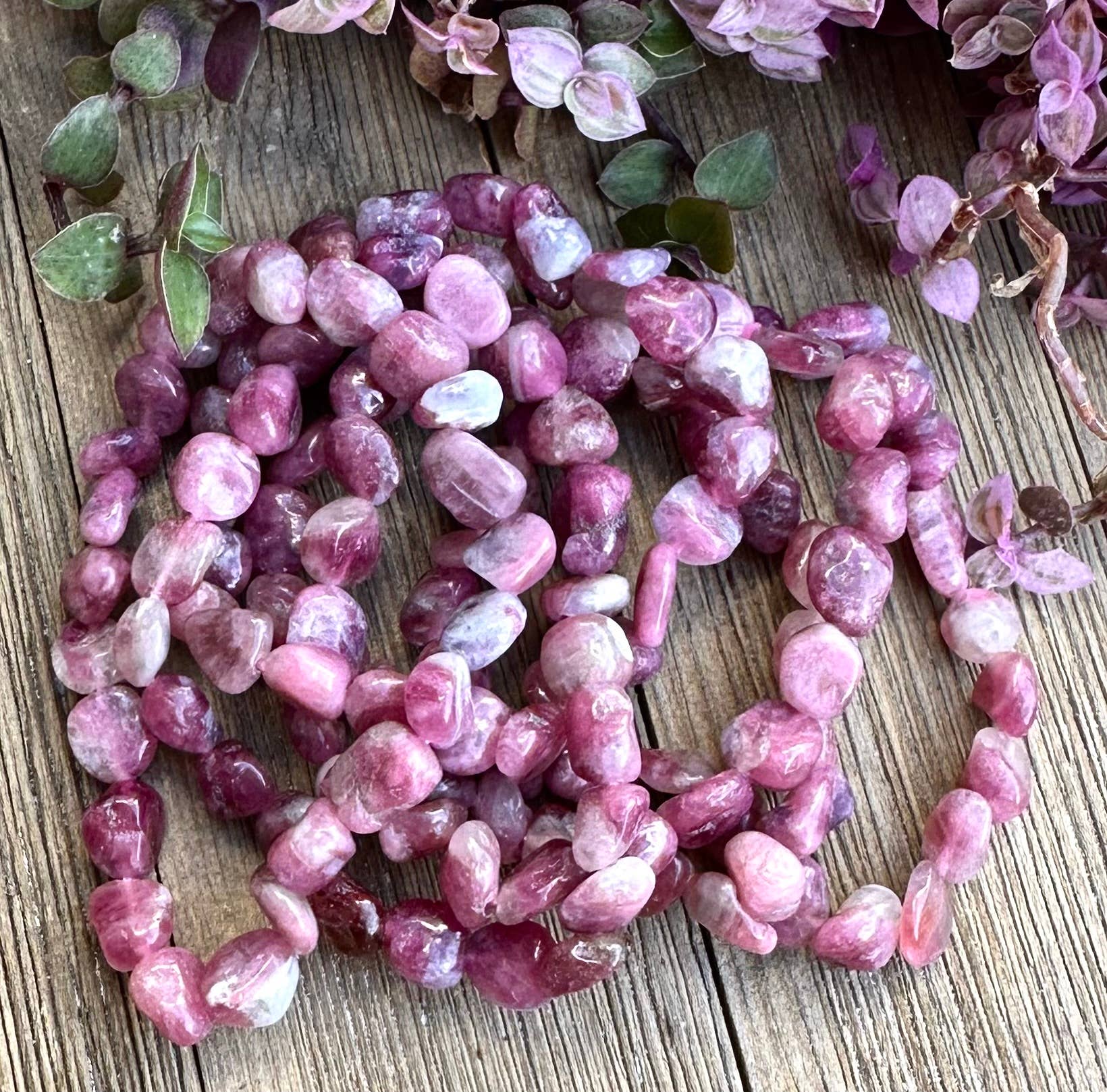 Pink Tourmaline Tumble Bracelet