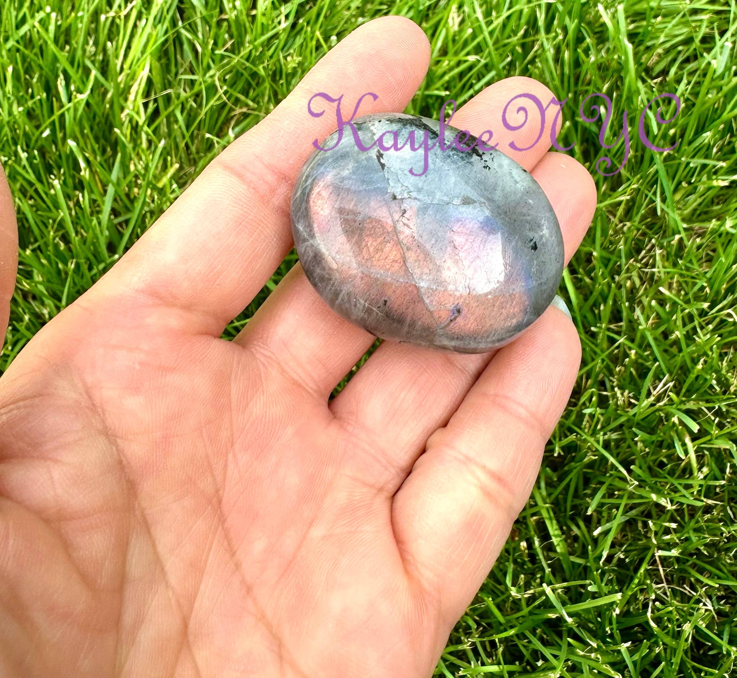 Sunset Labradorite Palm Stone