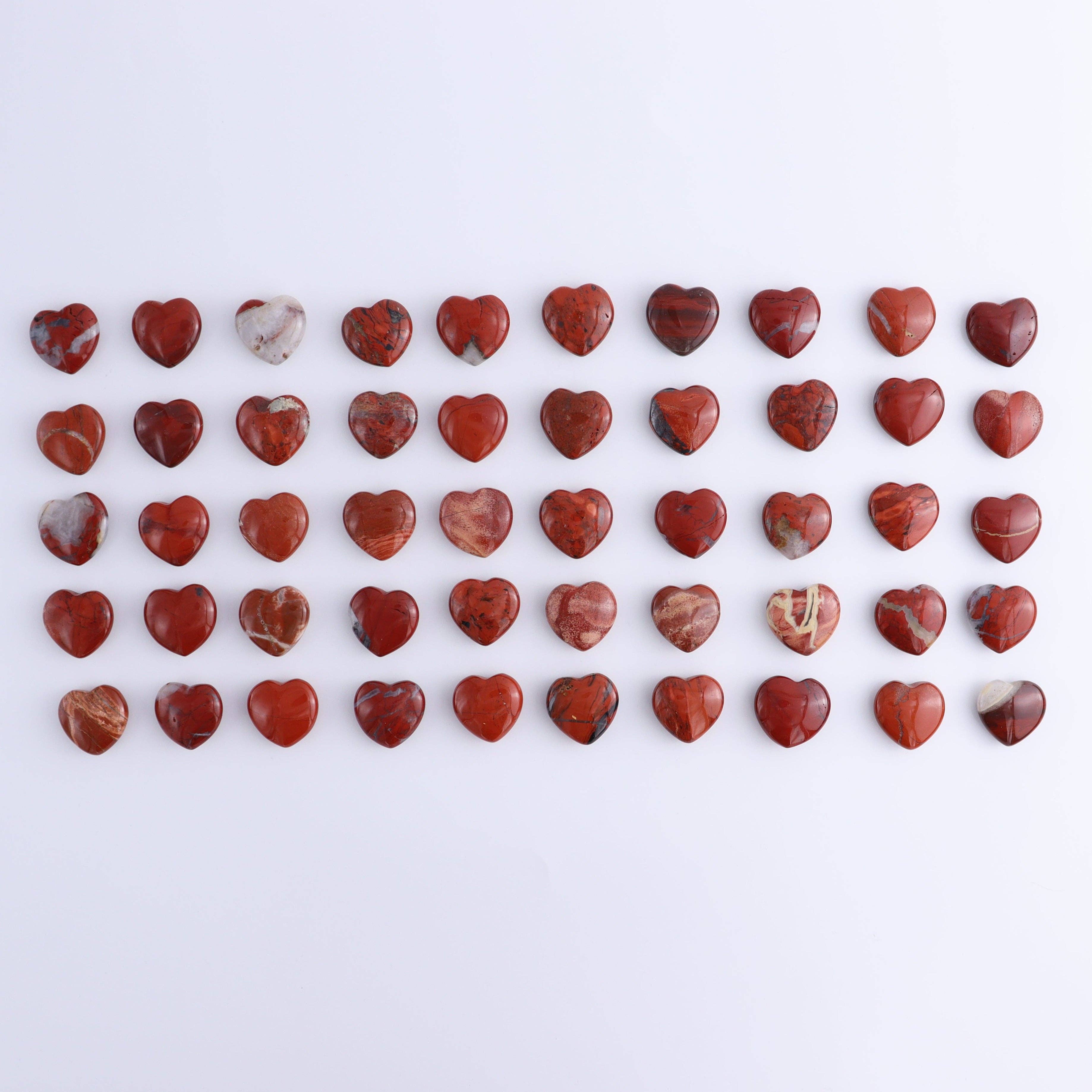 Mini Red Jasper Heart