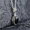 Black Onyx & Sterling Silver Heart Necklace