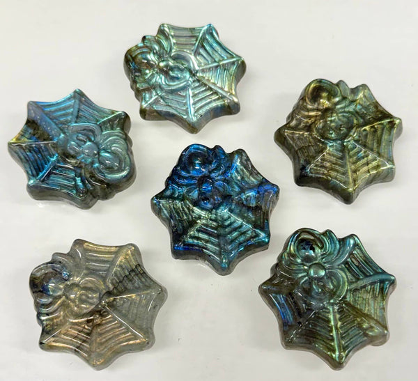 Labradorite Spider Carving
