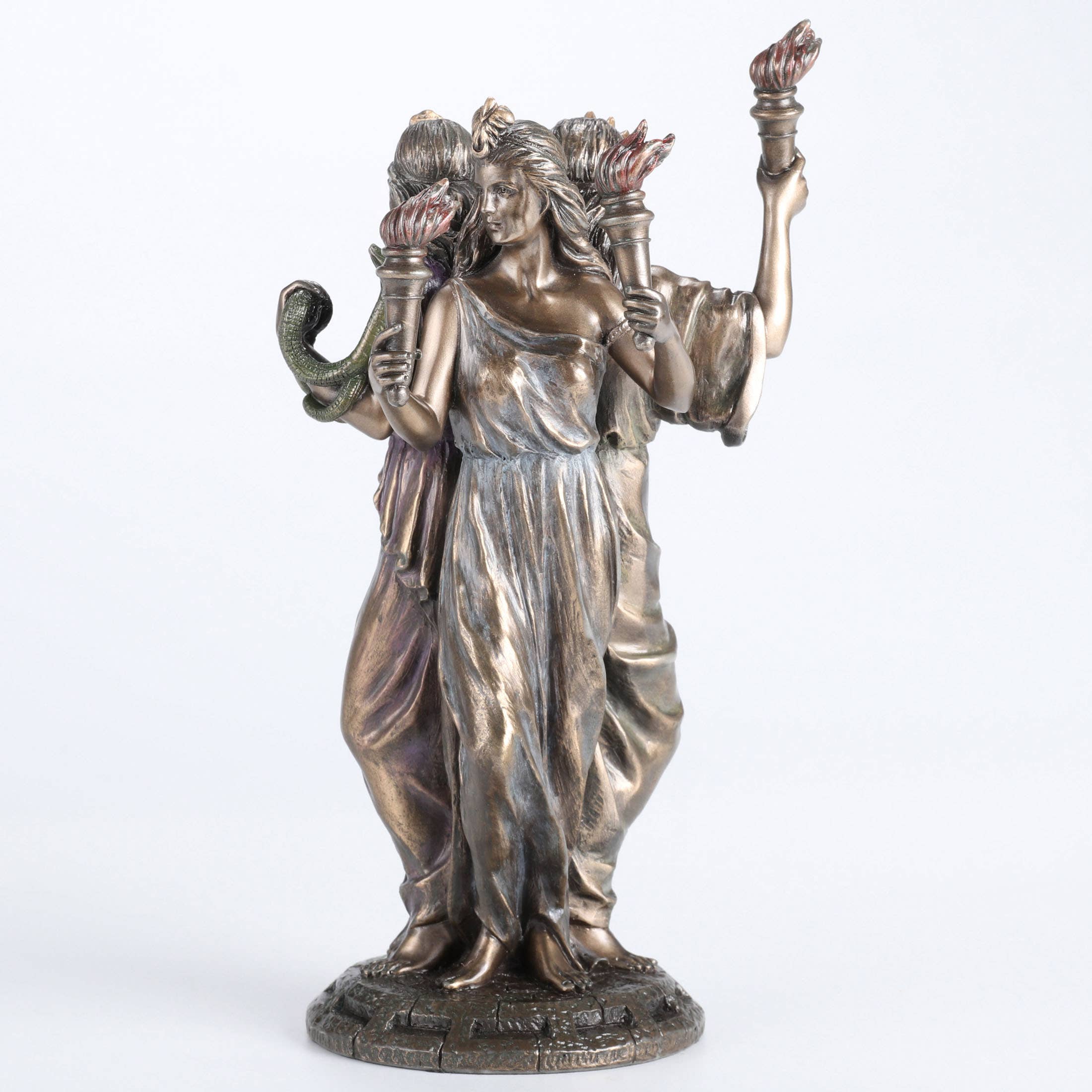 Bronze Hecate Triple Goddess