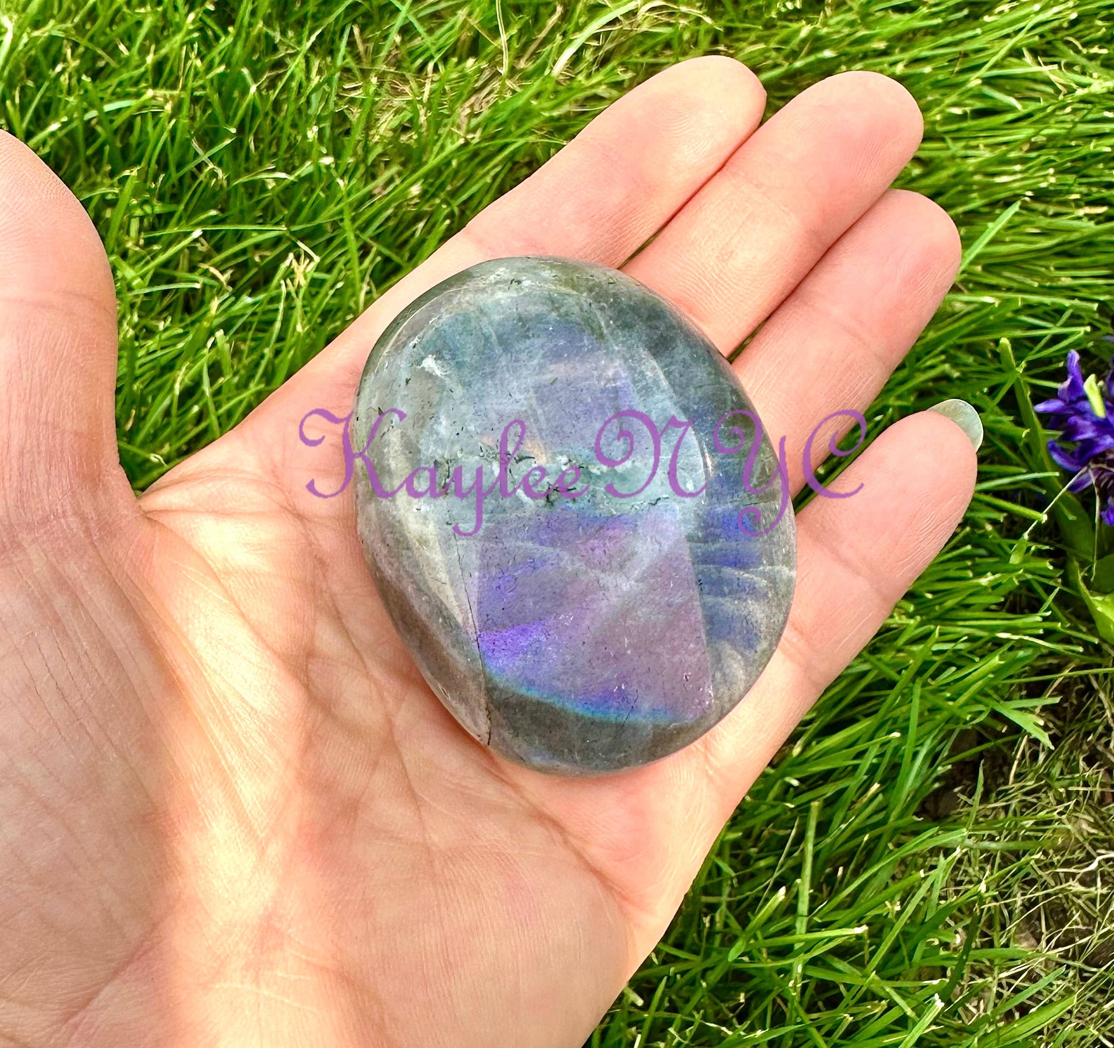 Sunset Labradorite Palm Stone