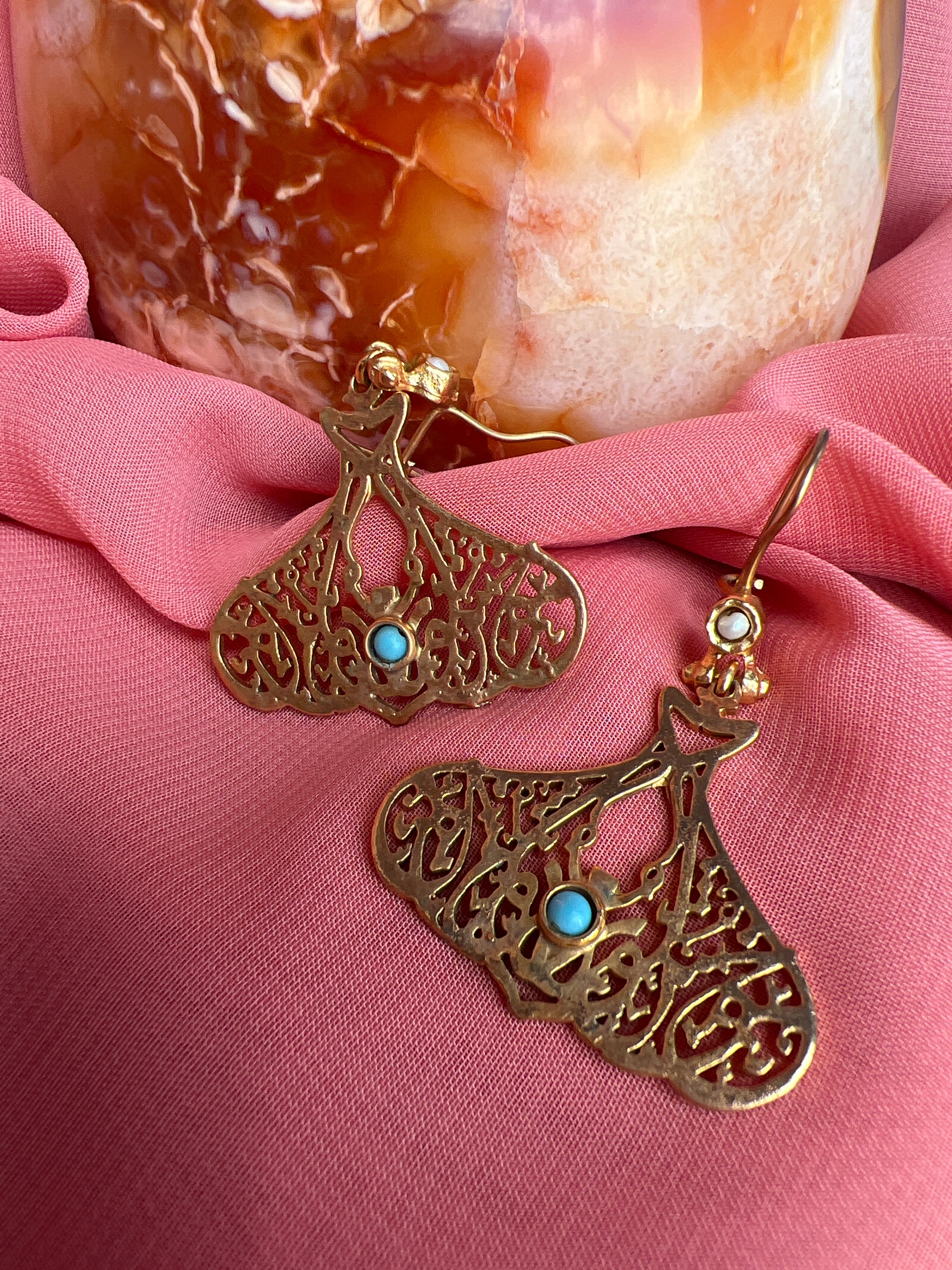 Gold Vermeil Filigree Earrings