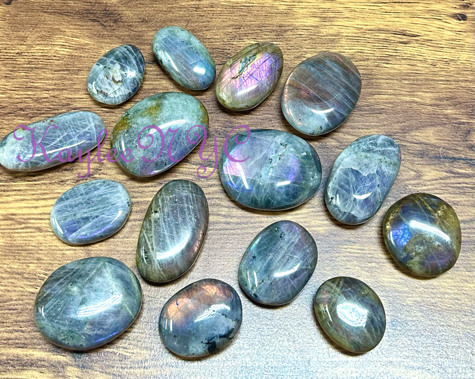 Sunset Labradorite Palm Stone