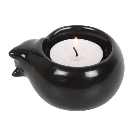 Black Cat Tealight Holder