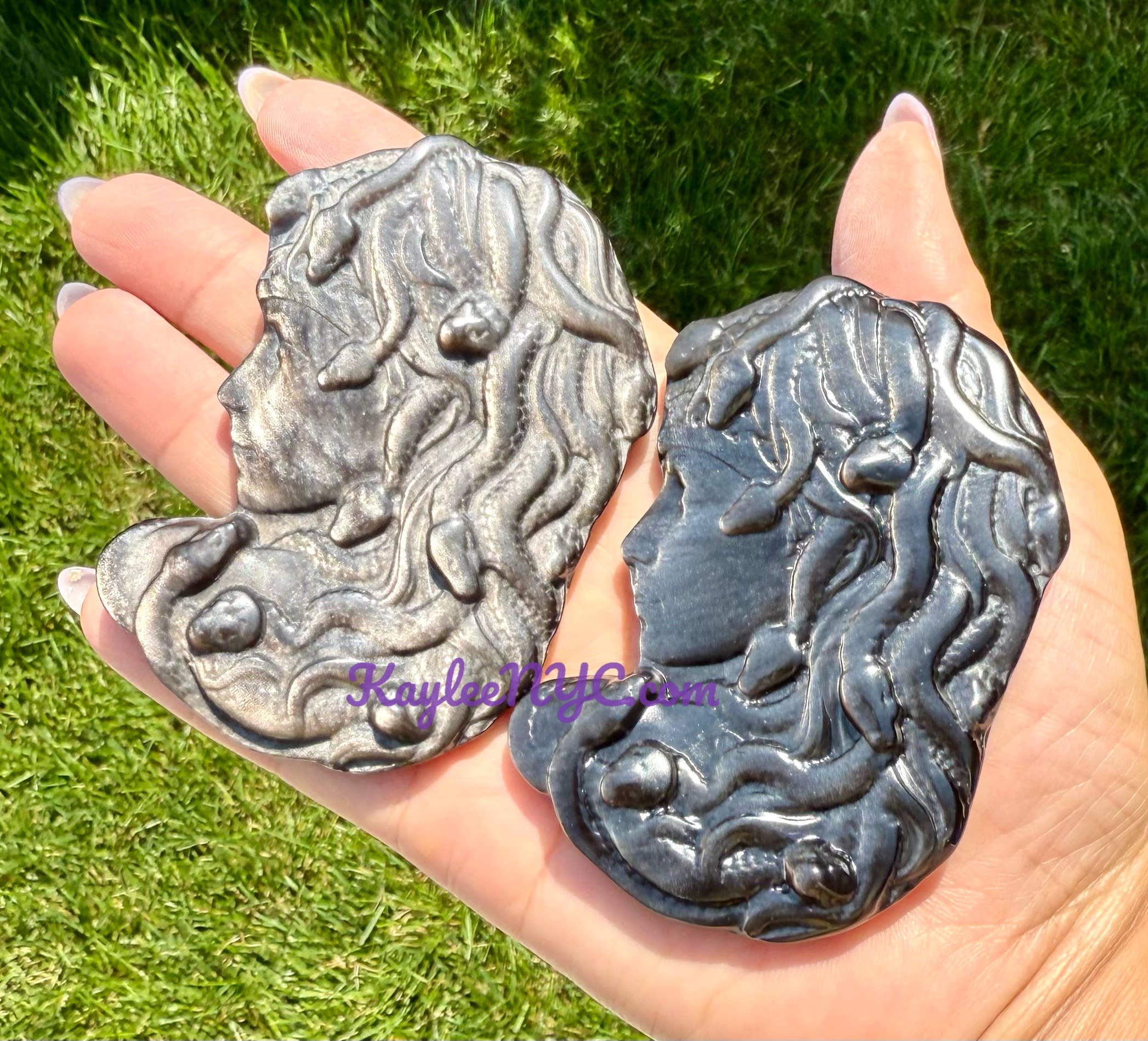 Silver Sheen Obsidian Medusa