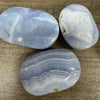 Blue Lace Agate Palm Stone