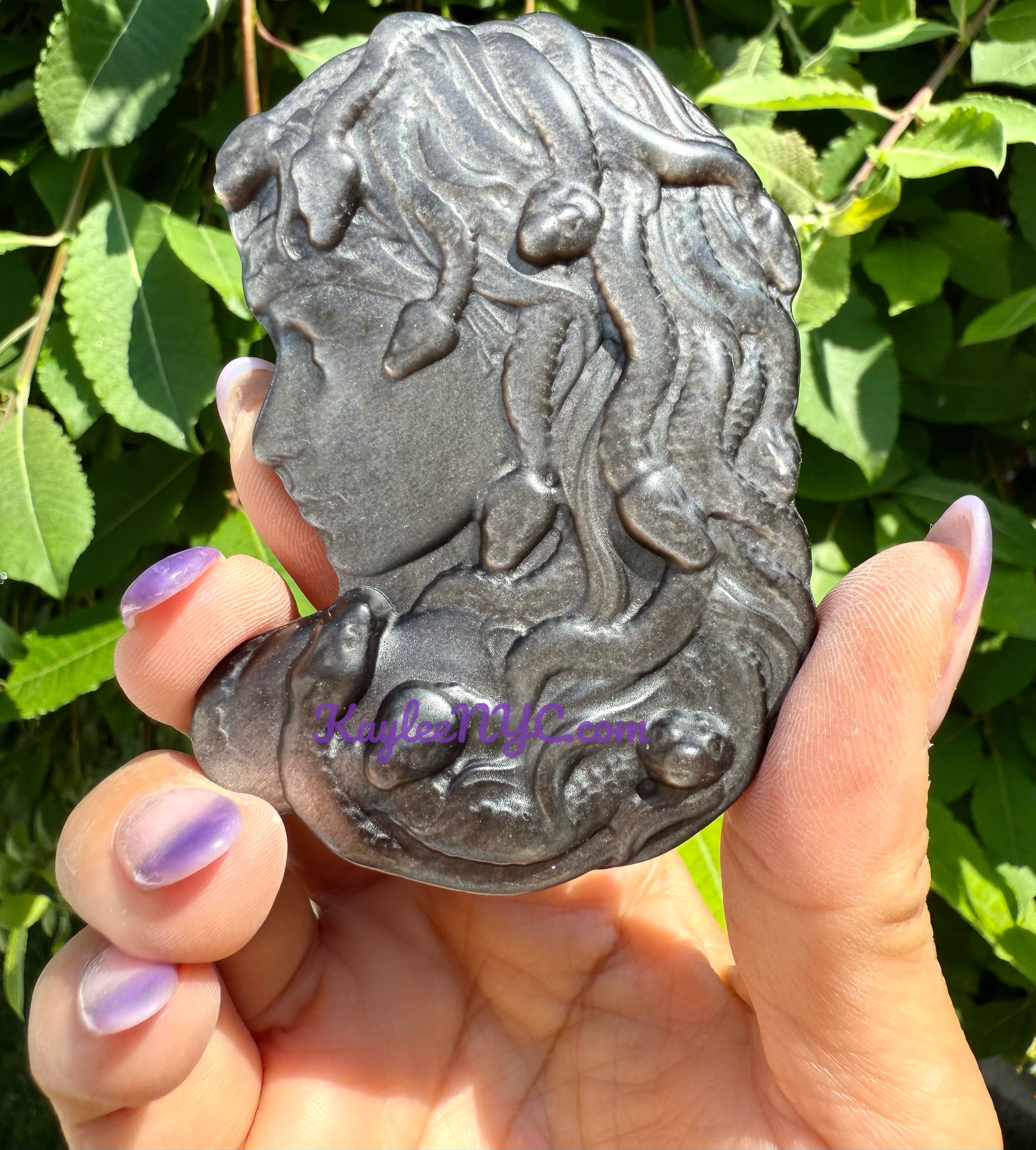 Silver Sheen Obsidian Medusa