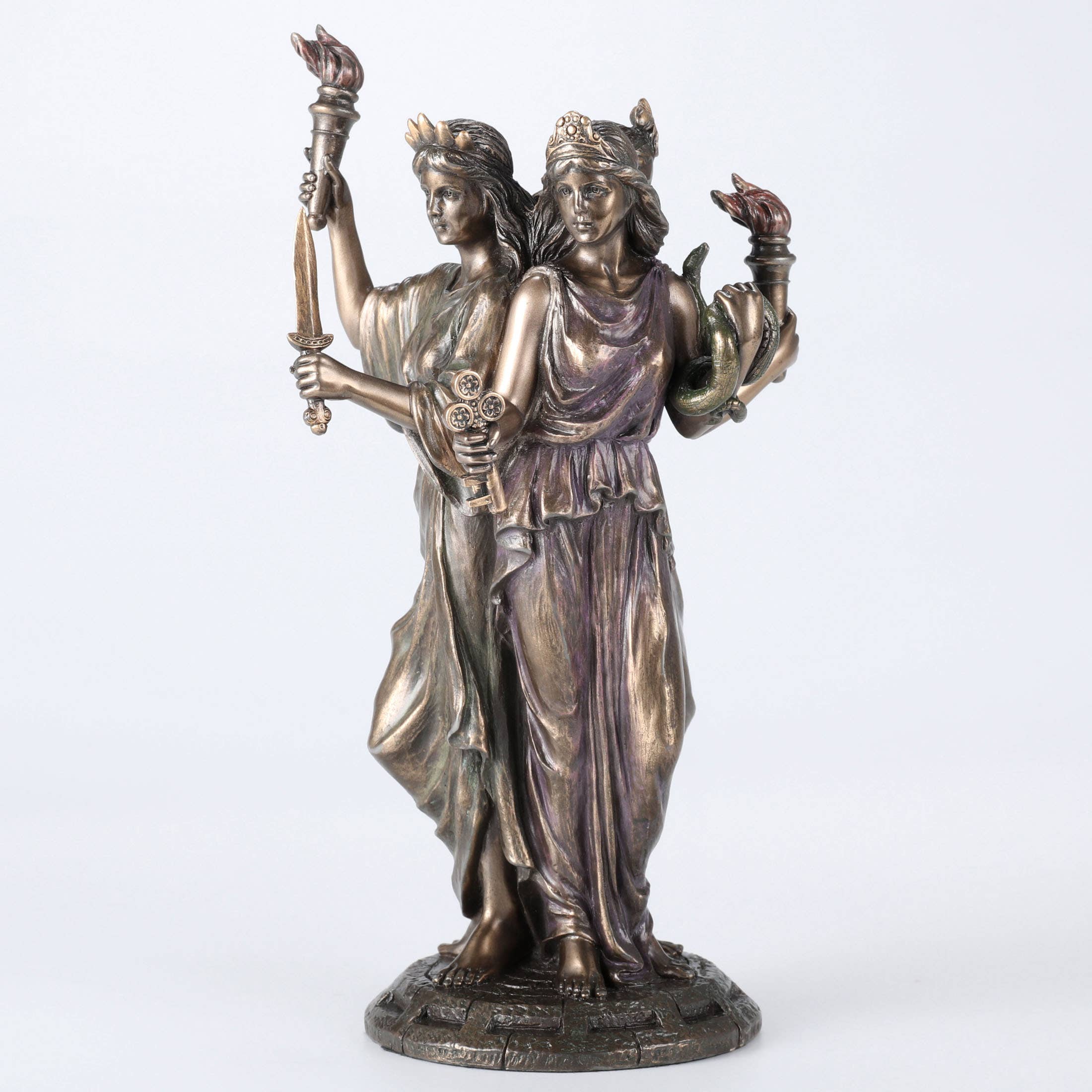 Bronze Hecate Triple Goddess