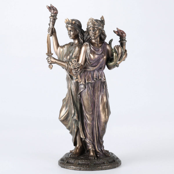 Bronze Hecate Triple Goddess
