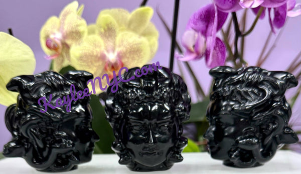 Obsidian Medusa Head