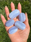 Blue Lace Agate Palm Stone