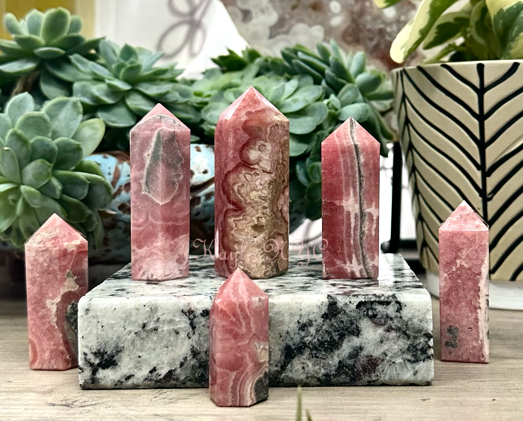 Natural Rhodochrosite Obelisk