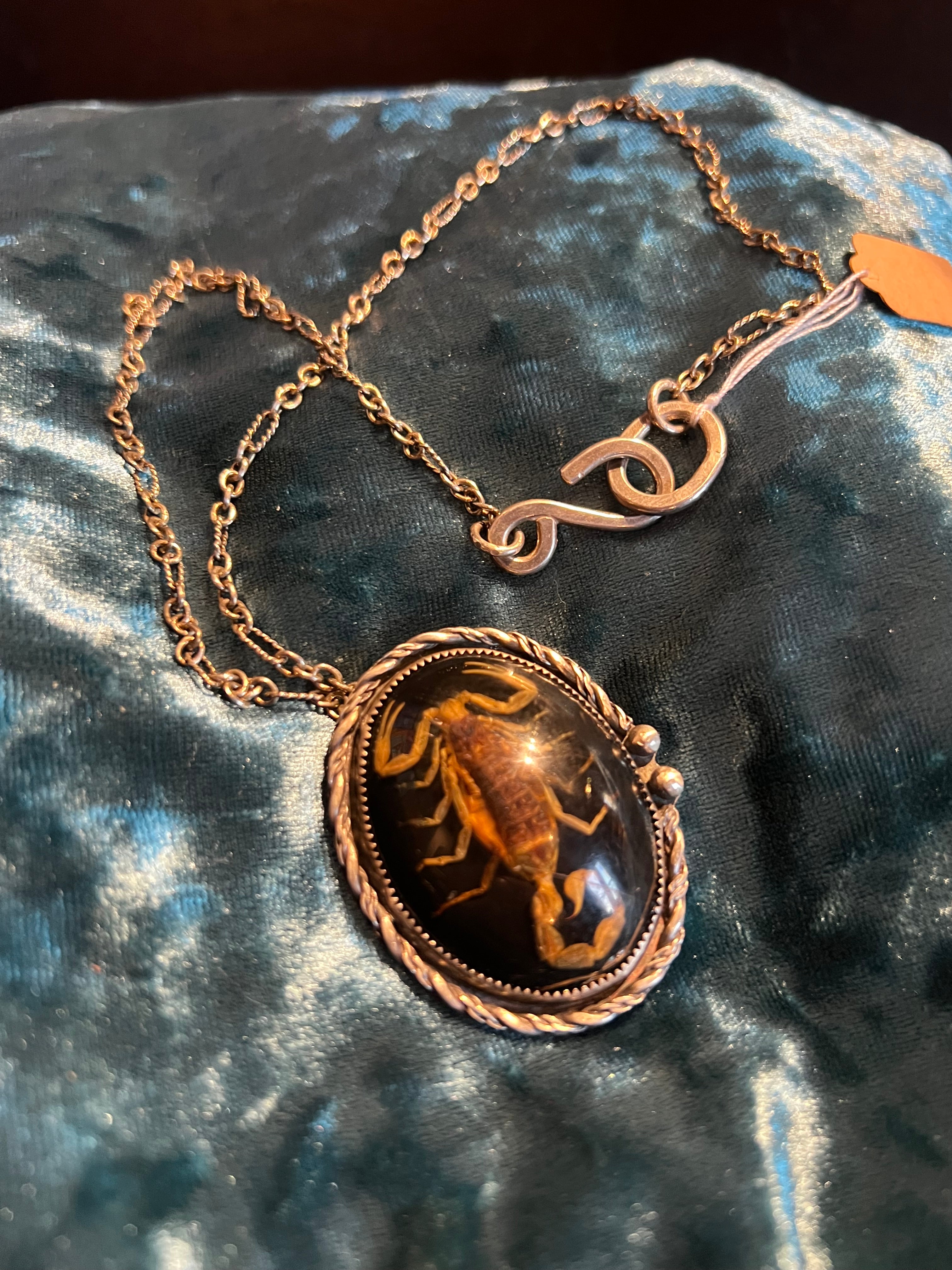 Braided Halo Scorpion Necklace