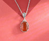 Carnelian & Sterling Silver Crown Necklace