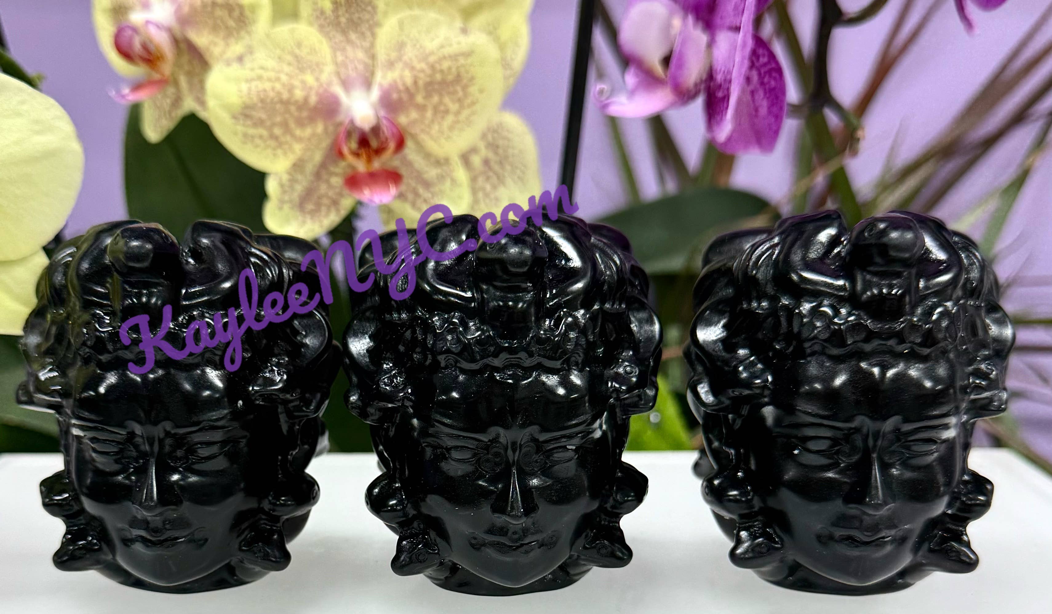 Obsidian Medusa Head