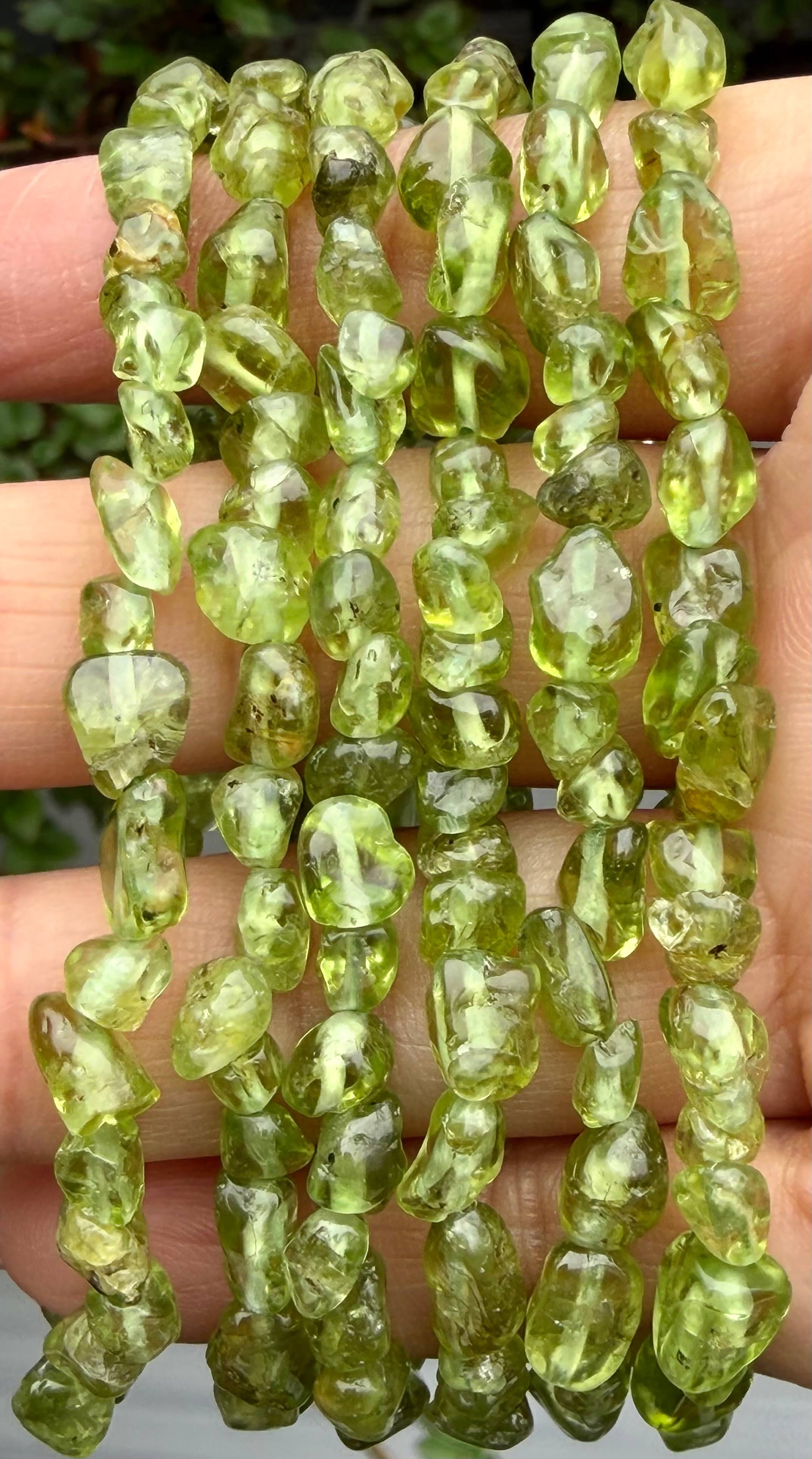 5mm Peridot Tumble Bracelet