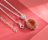 Carnelian & Sterling Silver Crown Necklace