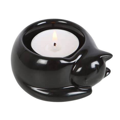 Black Cat Tealight Holder