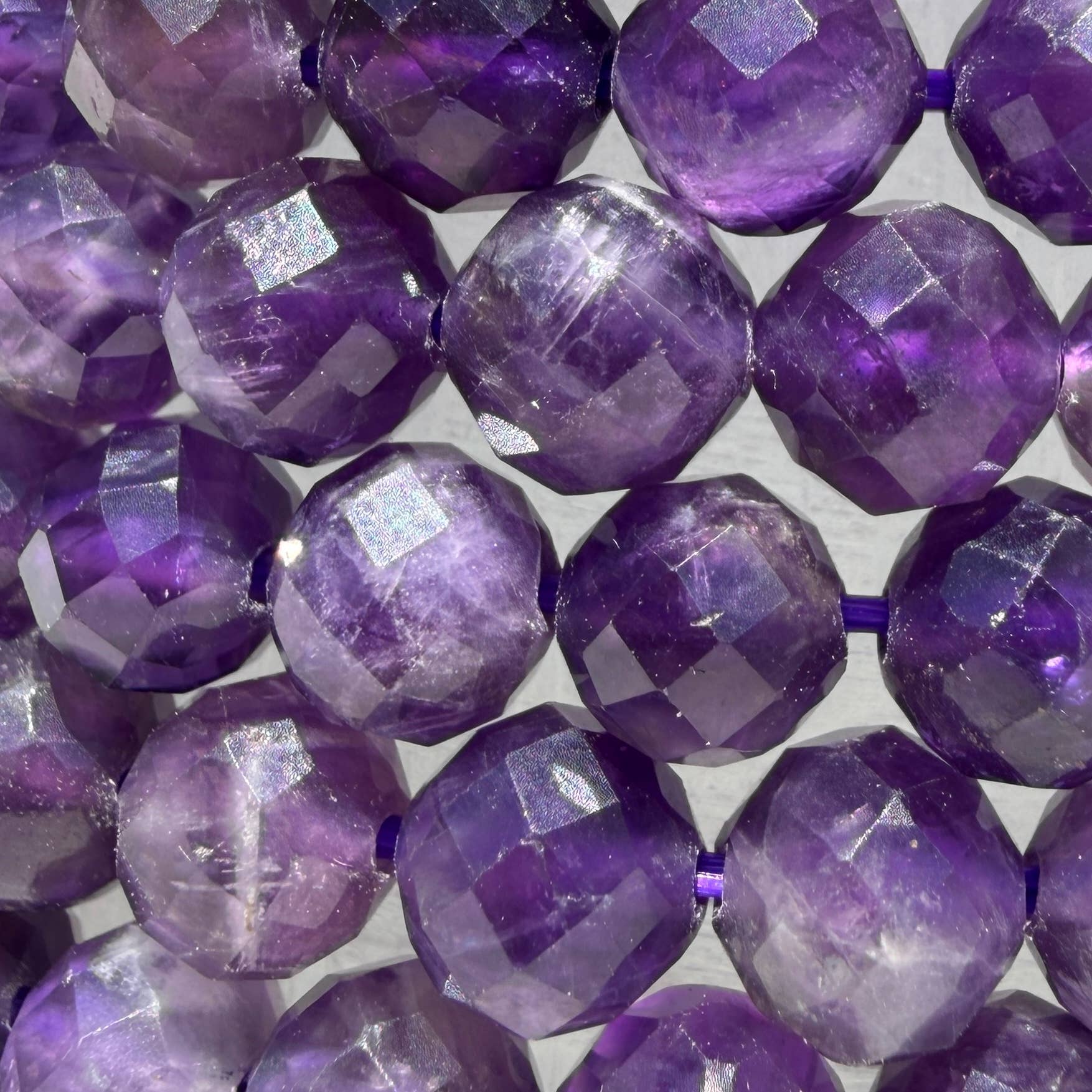 6mm Faceted Amethyst Bracelet