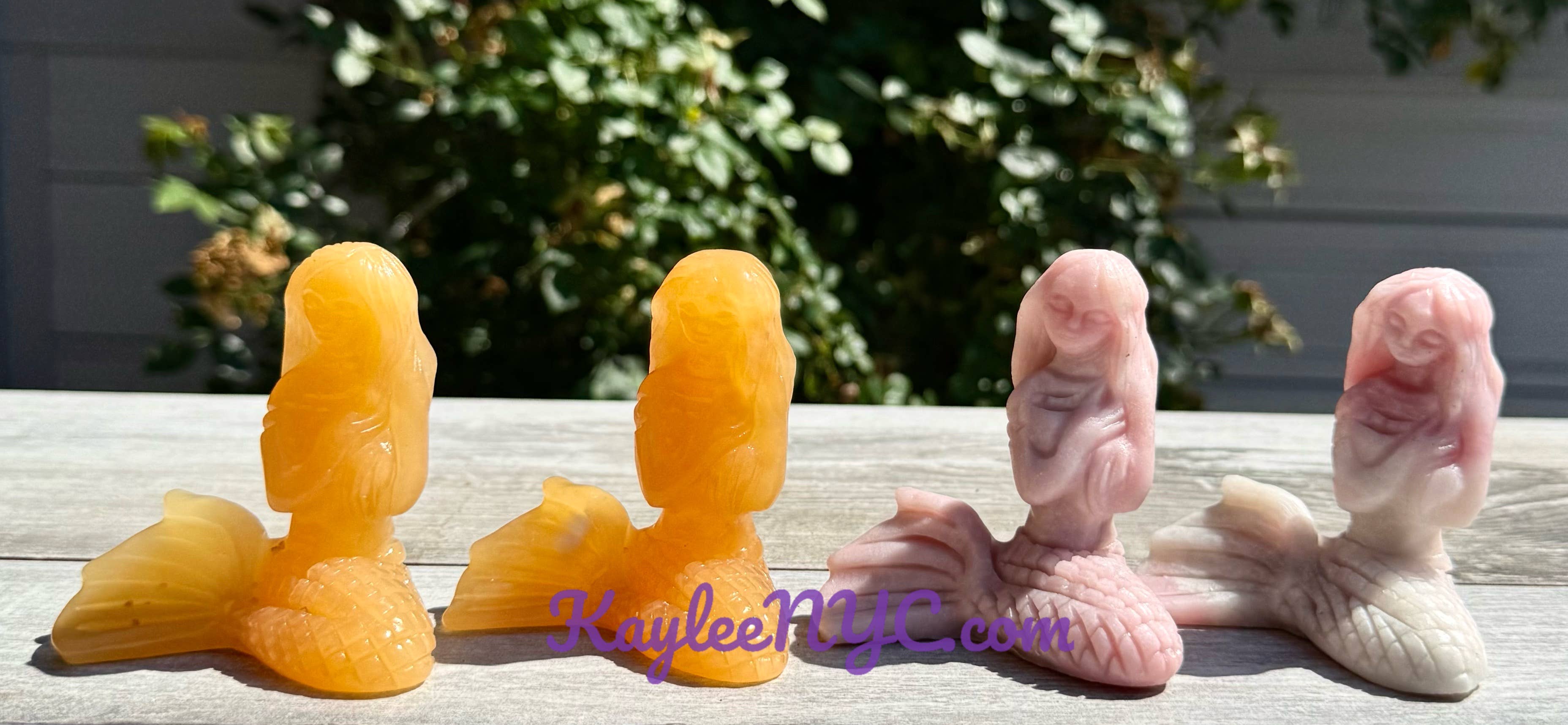 Pink Opal or Orange Calcite Mermaid