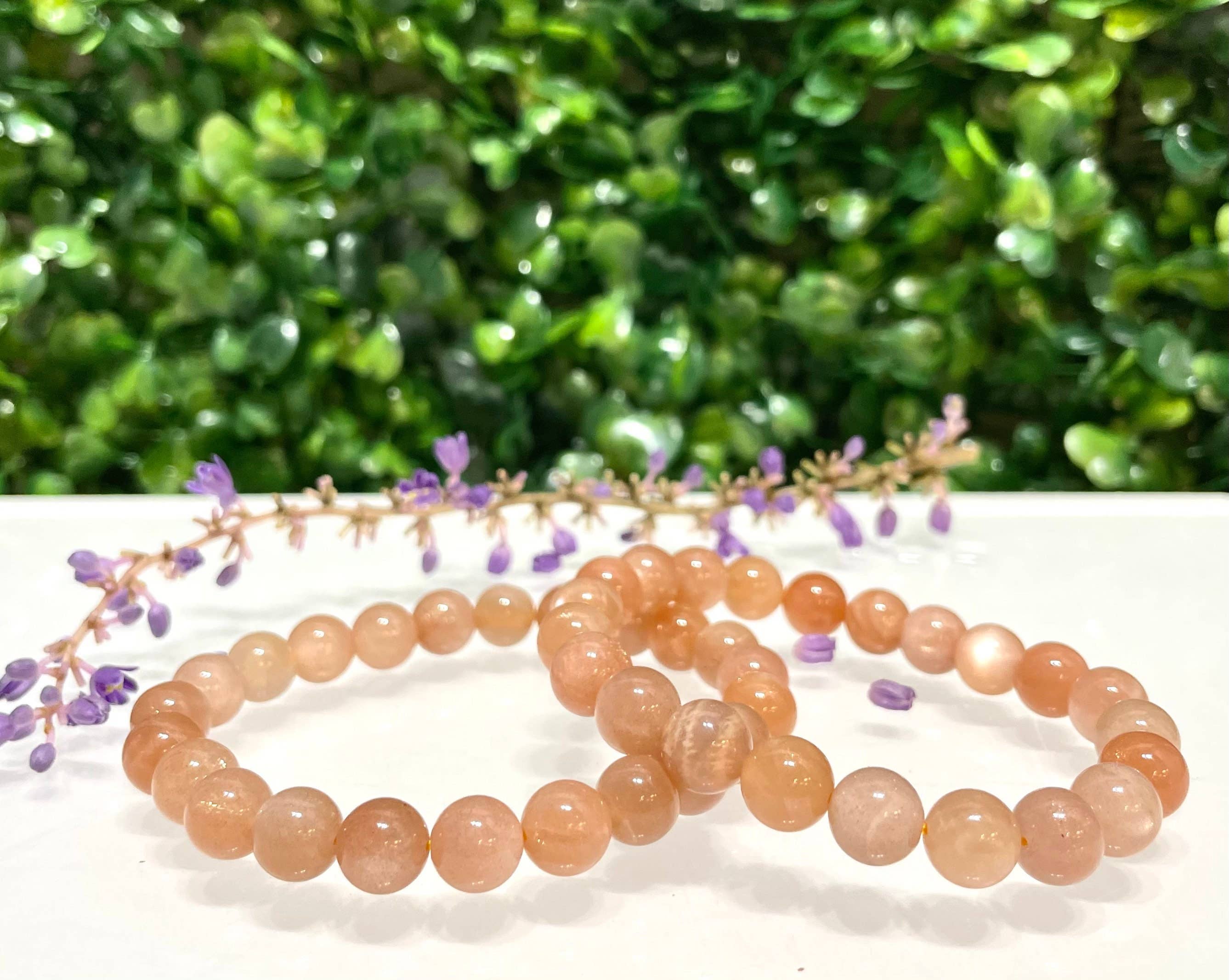 8mm Peach Moonstone