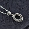 Black Onyx & Sterling Silver Heart Necklace