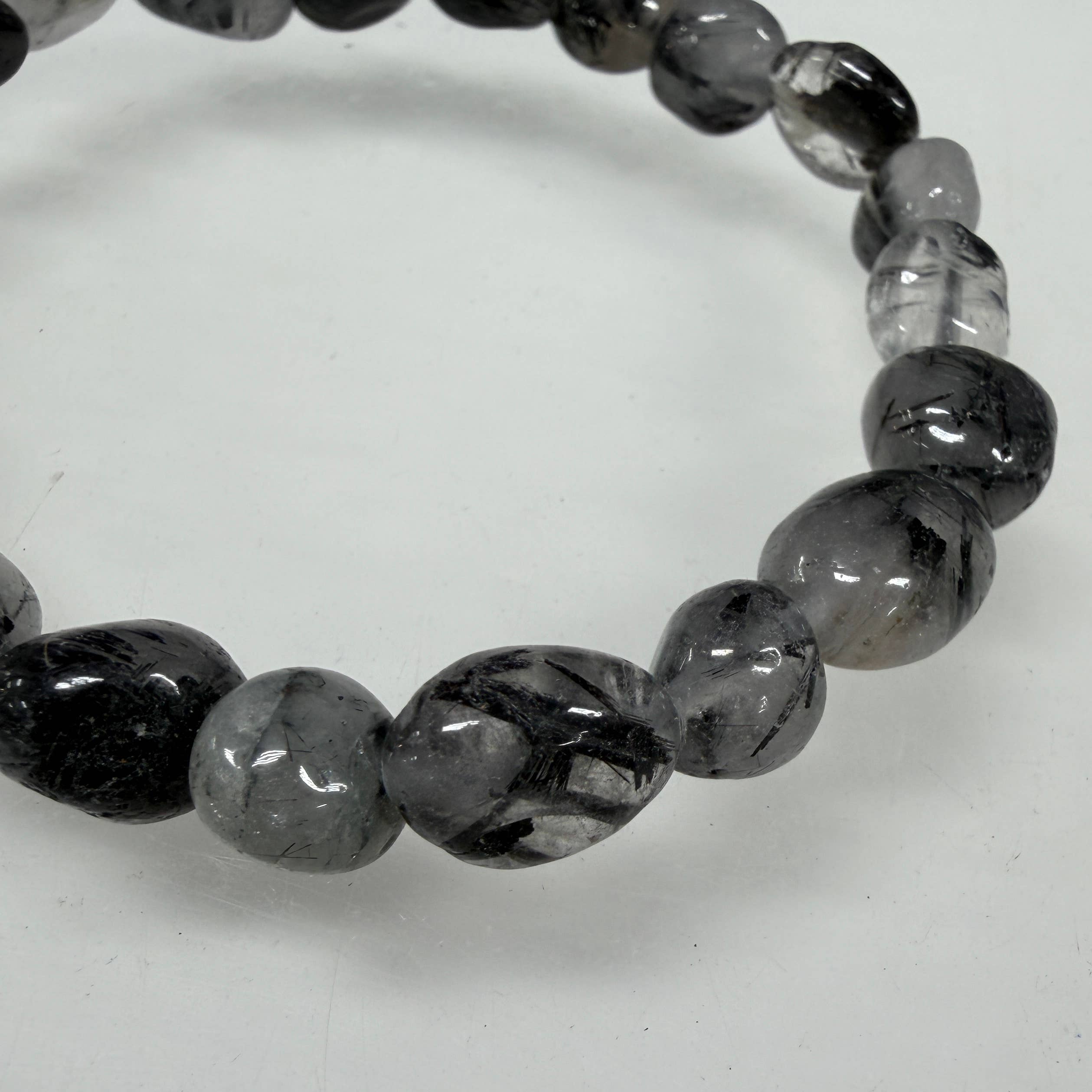 8mm Tourmalinated Quartz Bracelet