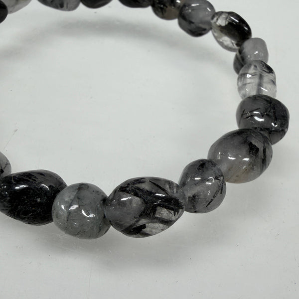 8mm Tourmalinated Quartz Bracelet