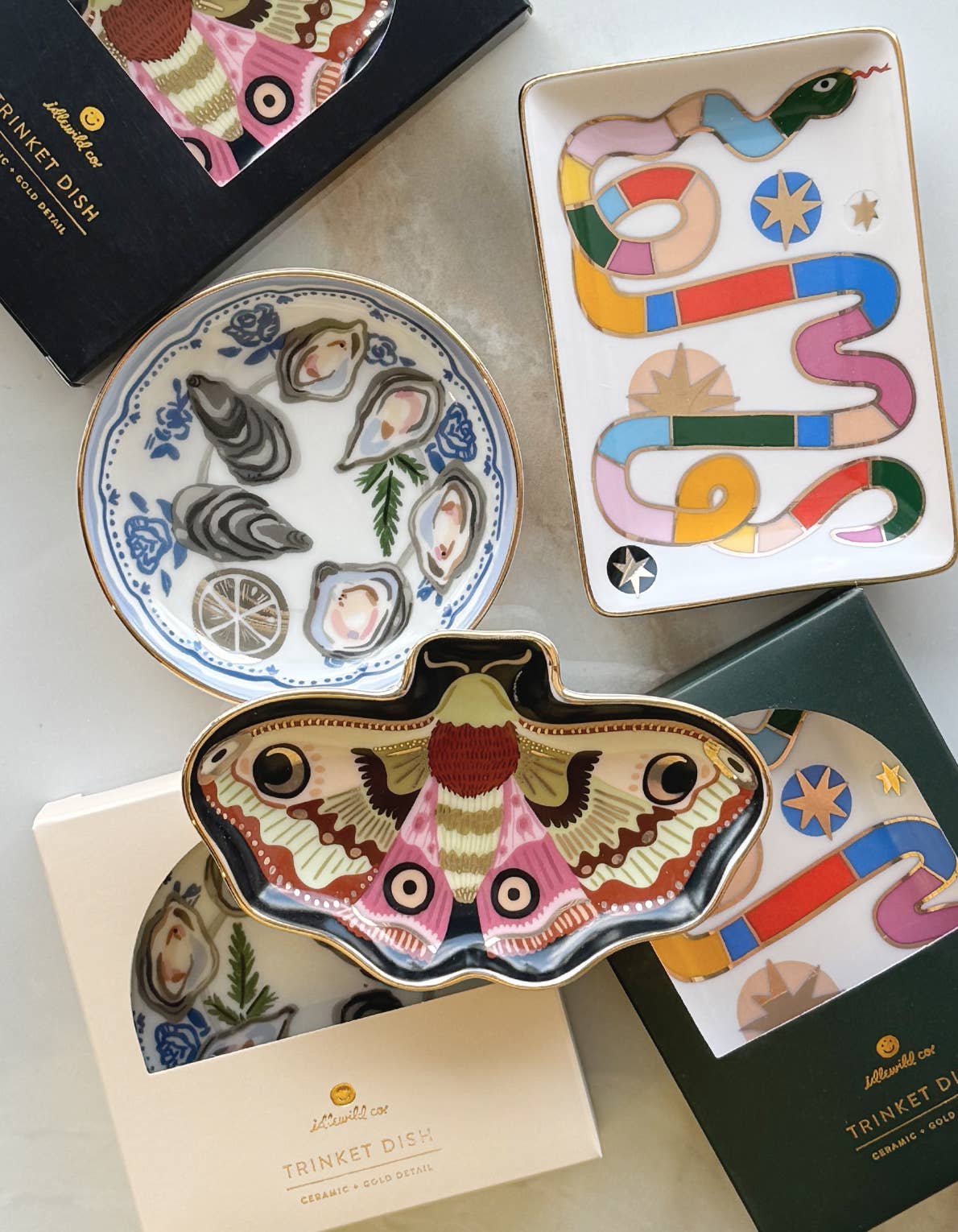 Rainbow Snake Porcelain Dish
