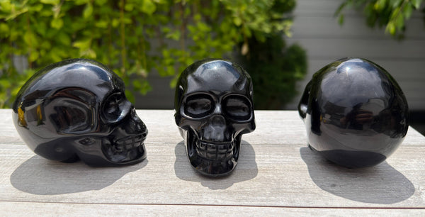 Black Obsidian Skull