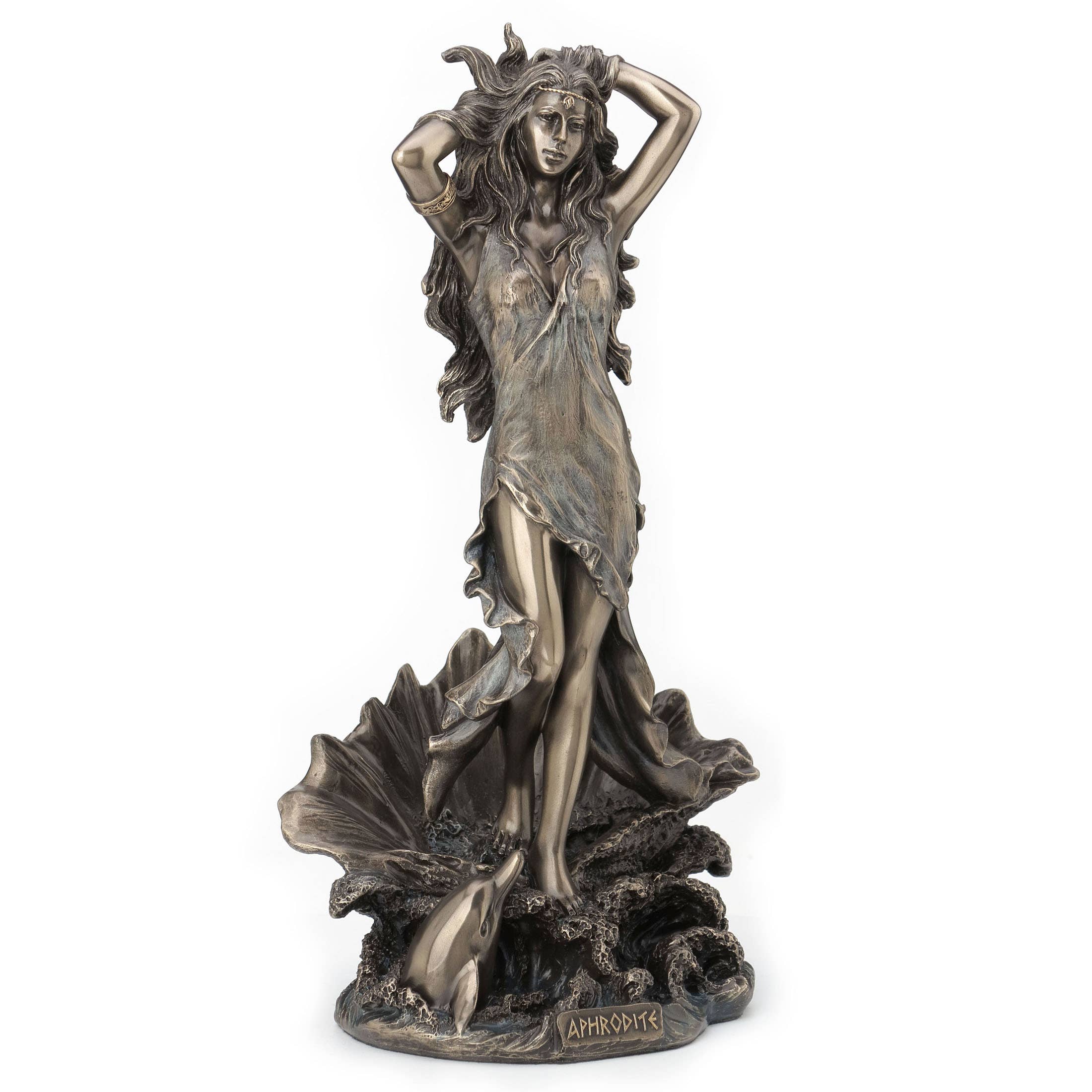 Aphrodite Rising from Sea Statue 11.75in