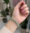 8mm Green Prehnite Tumble Bracelet 7.5"