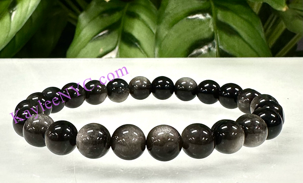 Silver Sheen Obsidian Bracelet