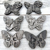 Silver Sheen Obsidian Butterfly Carvings